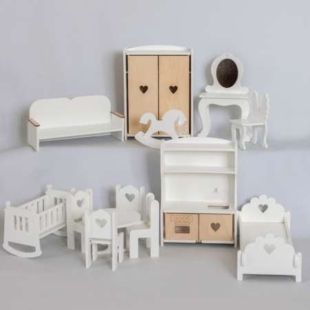Домик для кукол LittleWoodHome 30 см с мебелью