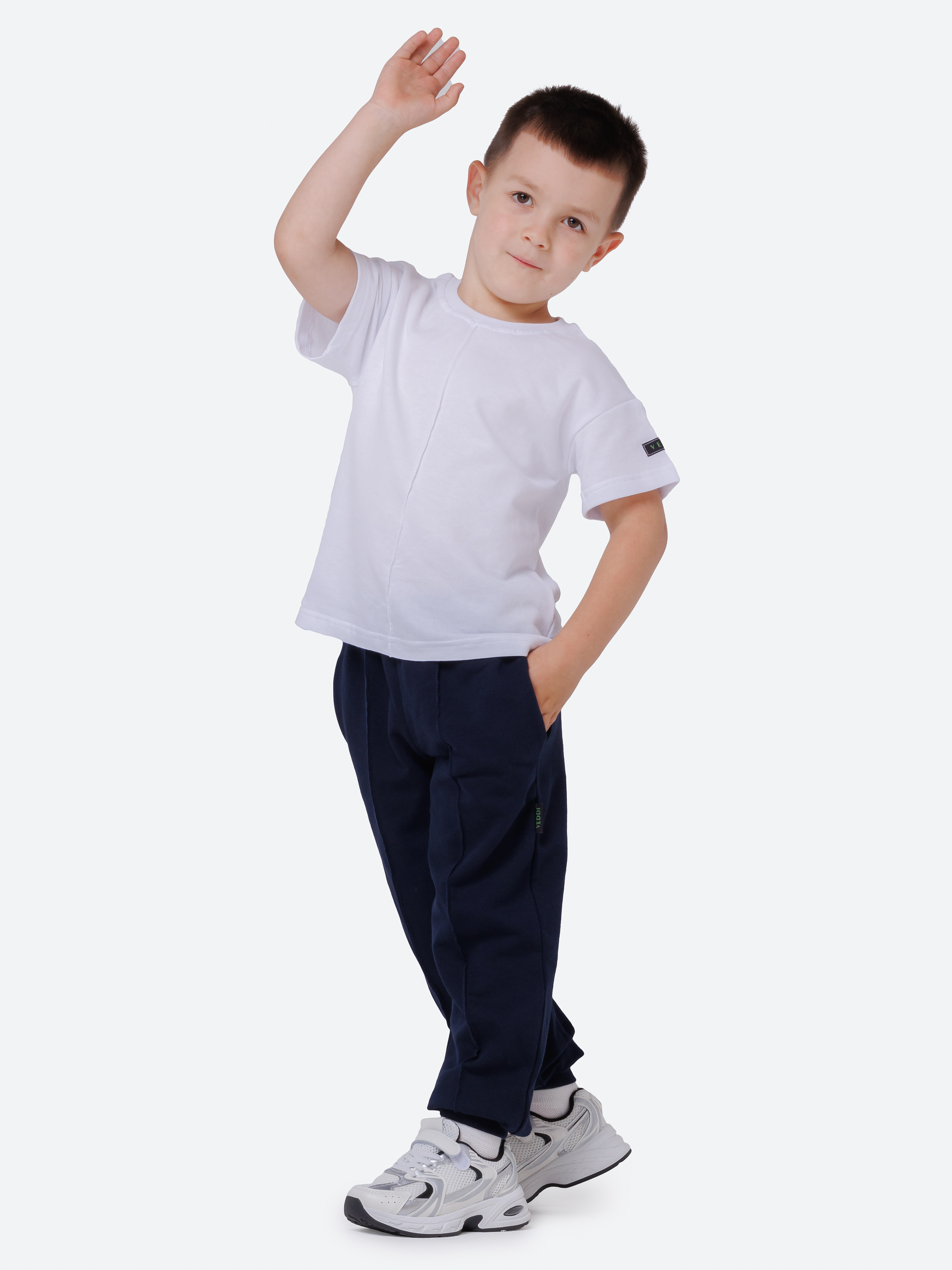 Спортивный костюм VEDDI 2080/6041фп-2024-белый/синий - фото 5