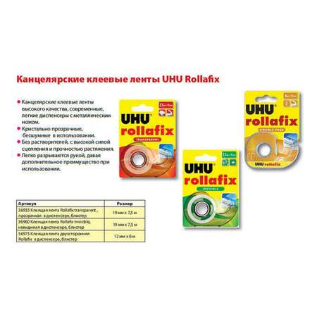 Клейкая лента UHU прозрачный