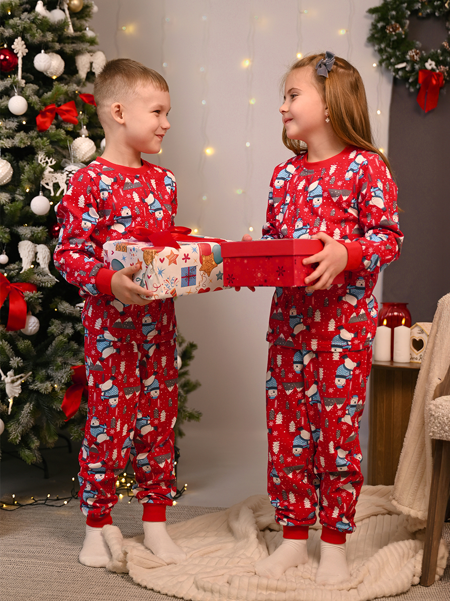 Пижама HappyFox HF00102красный - фото 2