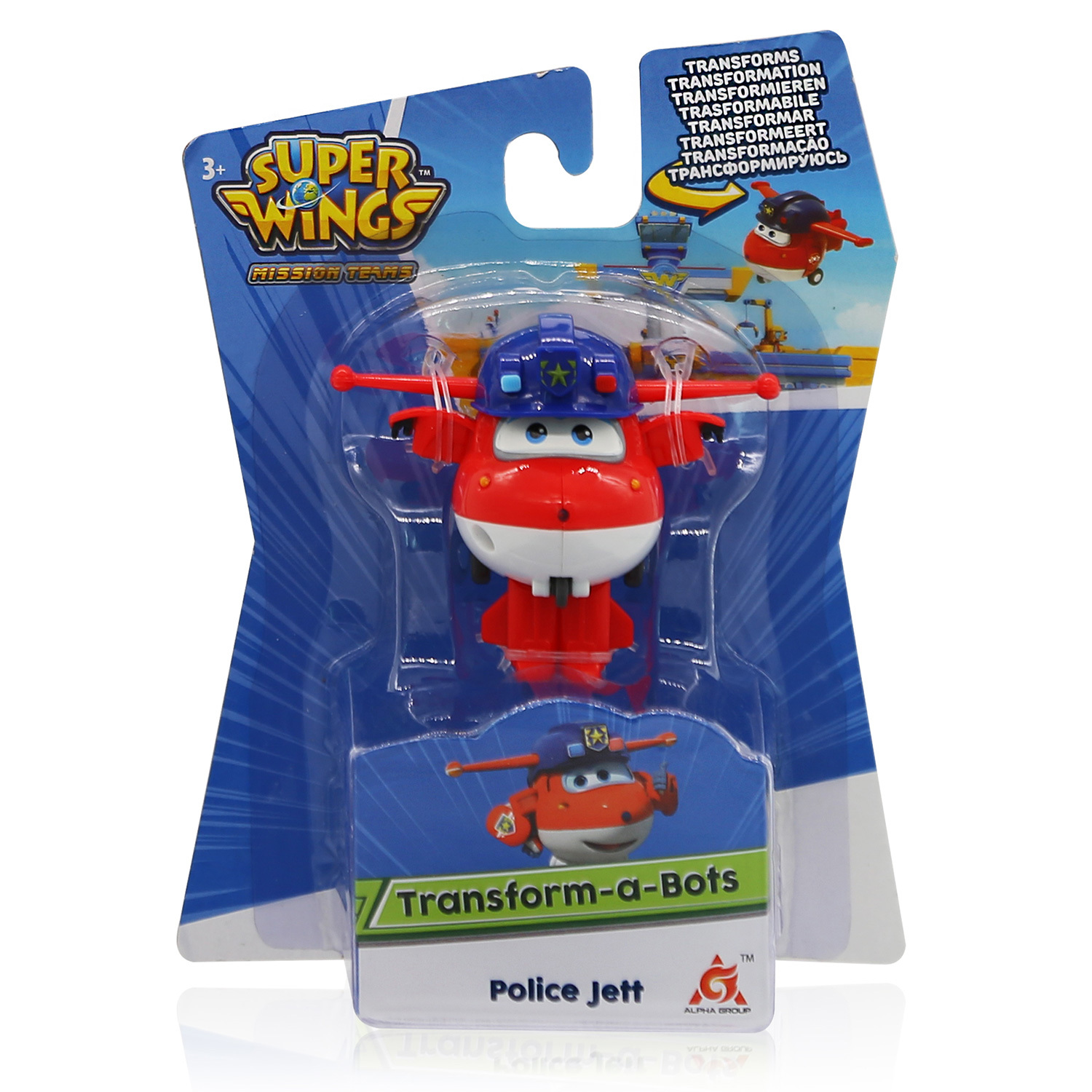 Самолет Super Wings Мини-трансформер Джетт полиция EU730031 - фото 2