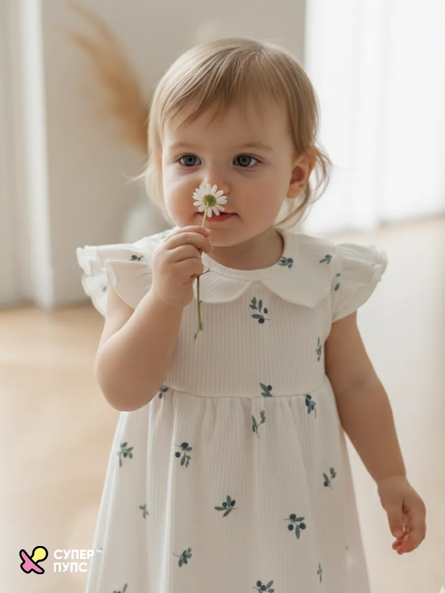 Боди-платье Супер Пупс бд/платье/2крыл/оливка - фото 15