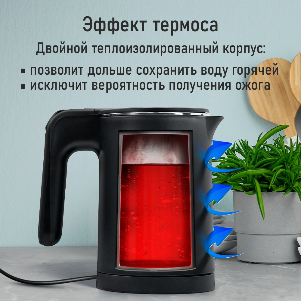 Электрочайник LUMME LU-KT4113A - фото 4