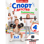 Набор блинов с грифом БлинДаГриф Гантель 2кг 2шт