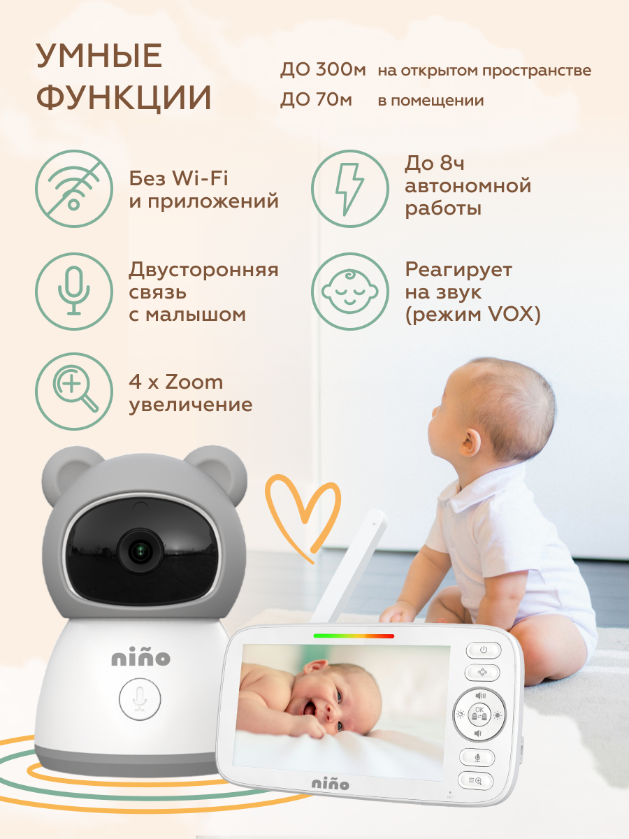 Видеоняня nino SM530Q - фото 2