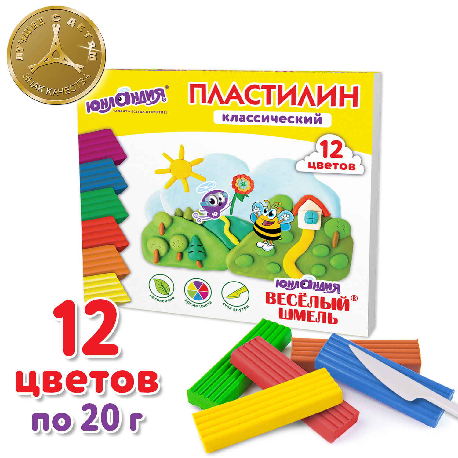 Пластилин Юнландия 12 цв. - фото 5