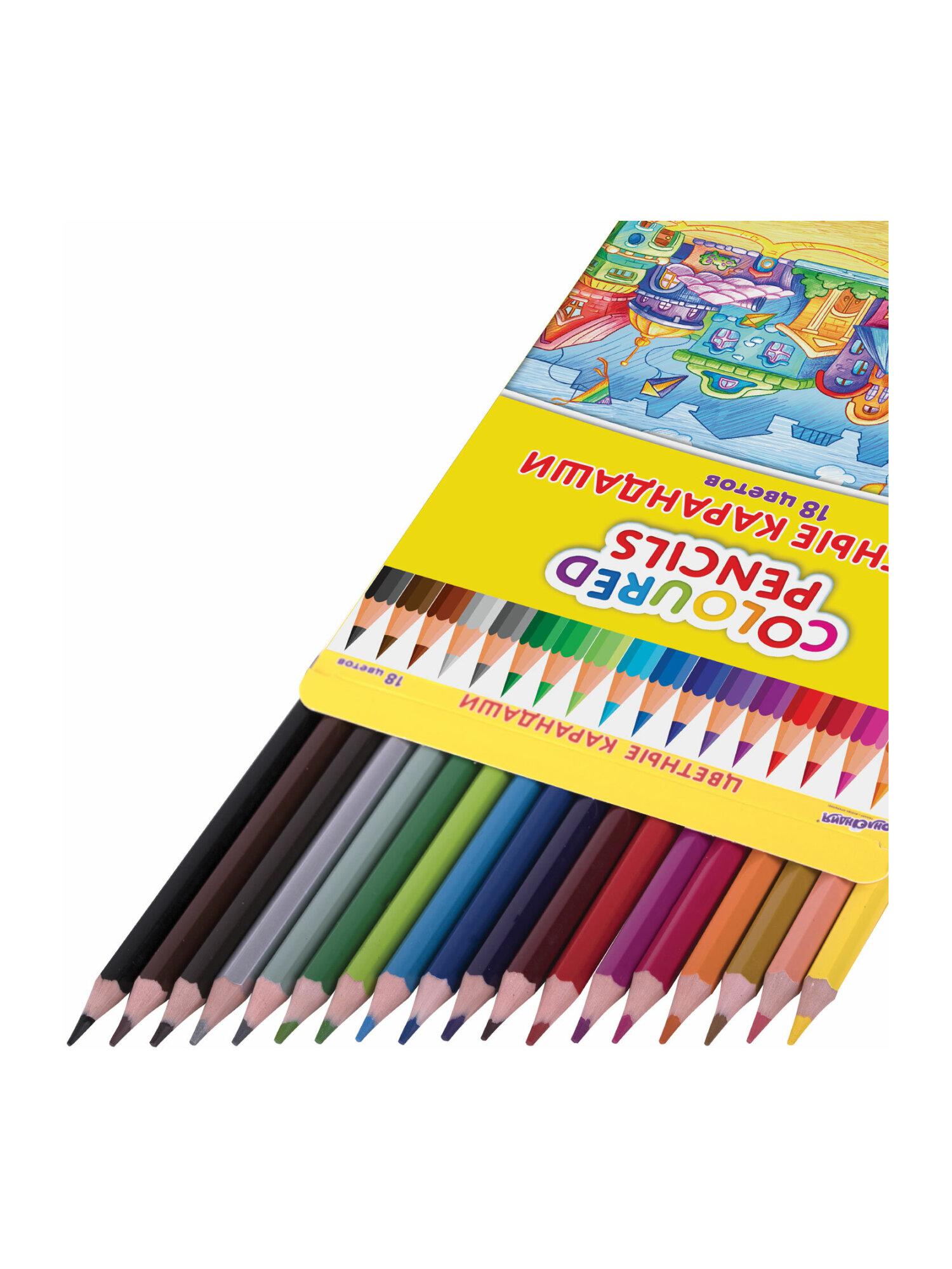Карандаши цветные Юнландия 18 шт. - фото 9