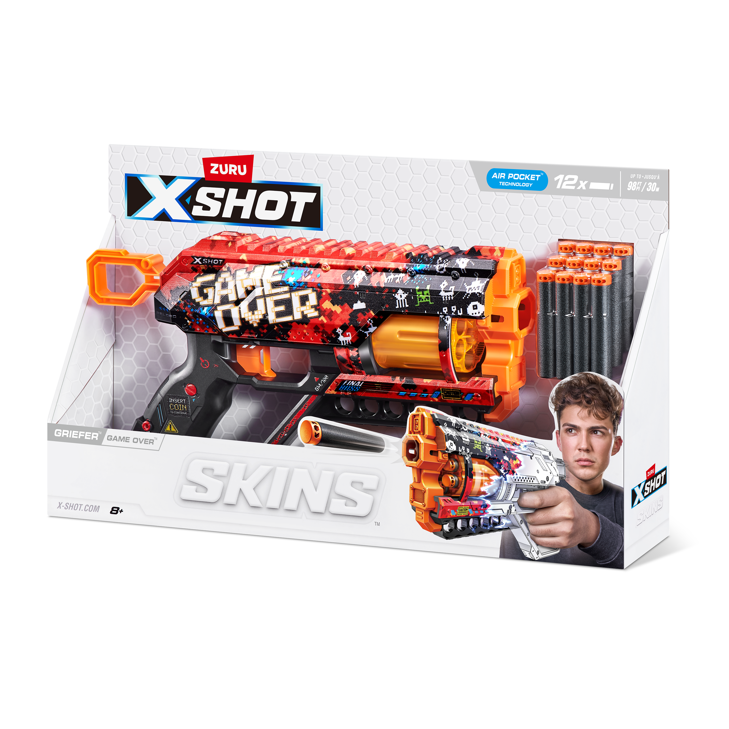 Бластер Zuru XSHOT  Skins Грифер Конец игры - фото 11