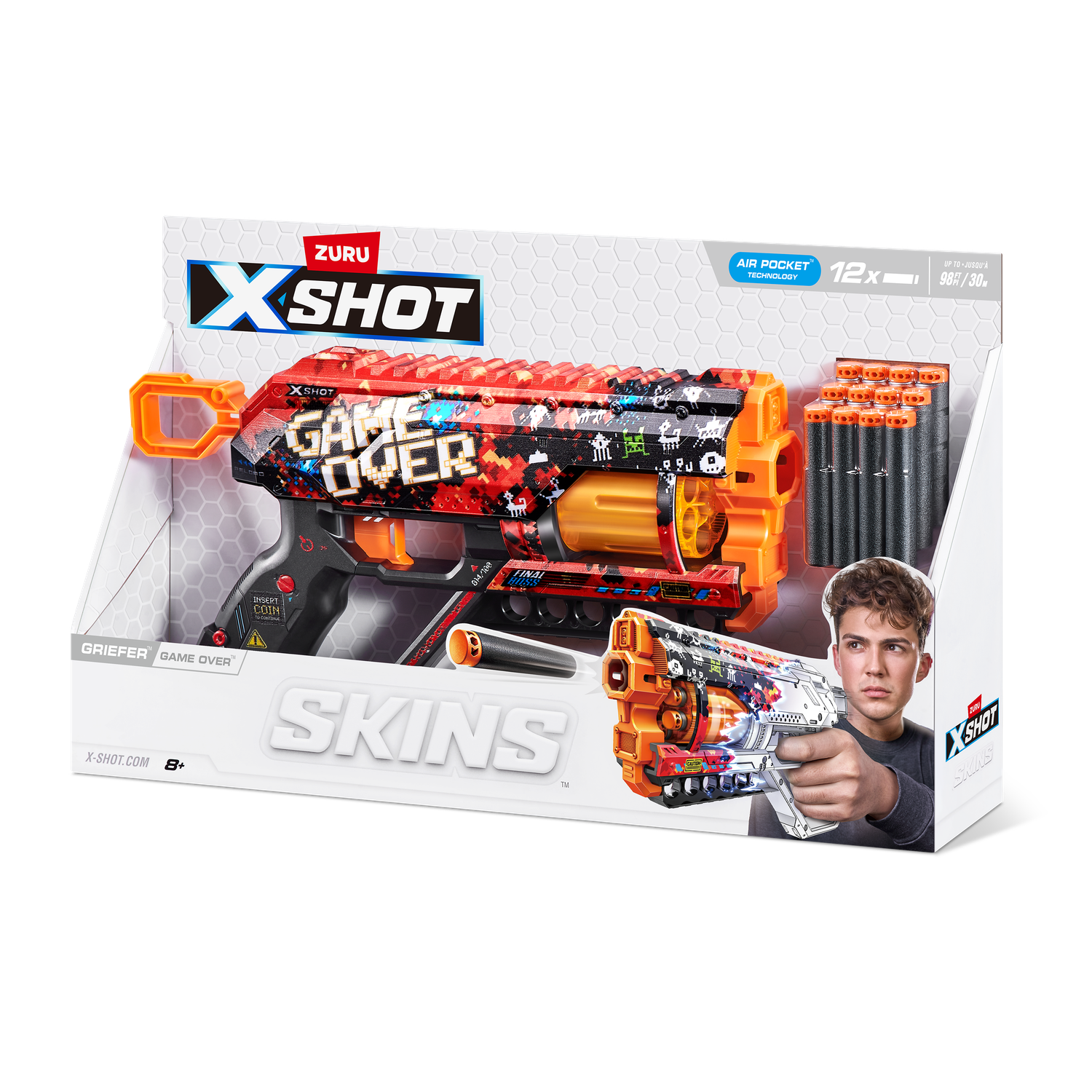 Бластер Zuru XSHOT  Skins Грифер Конец игры - фото 11