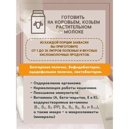 Набор заквасок Полезная Партия \"Пробиотики\" 12 порций в ассортименте