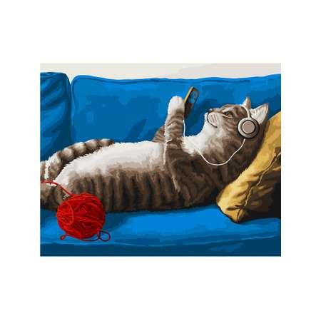Картина по номерам Art on Canvas Будни кота в ассортименте