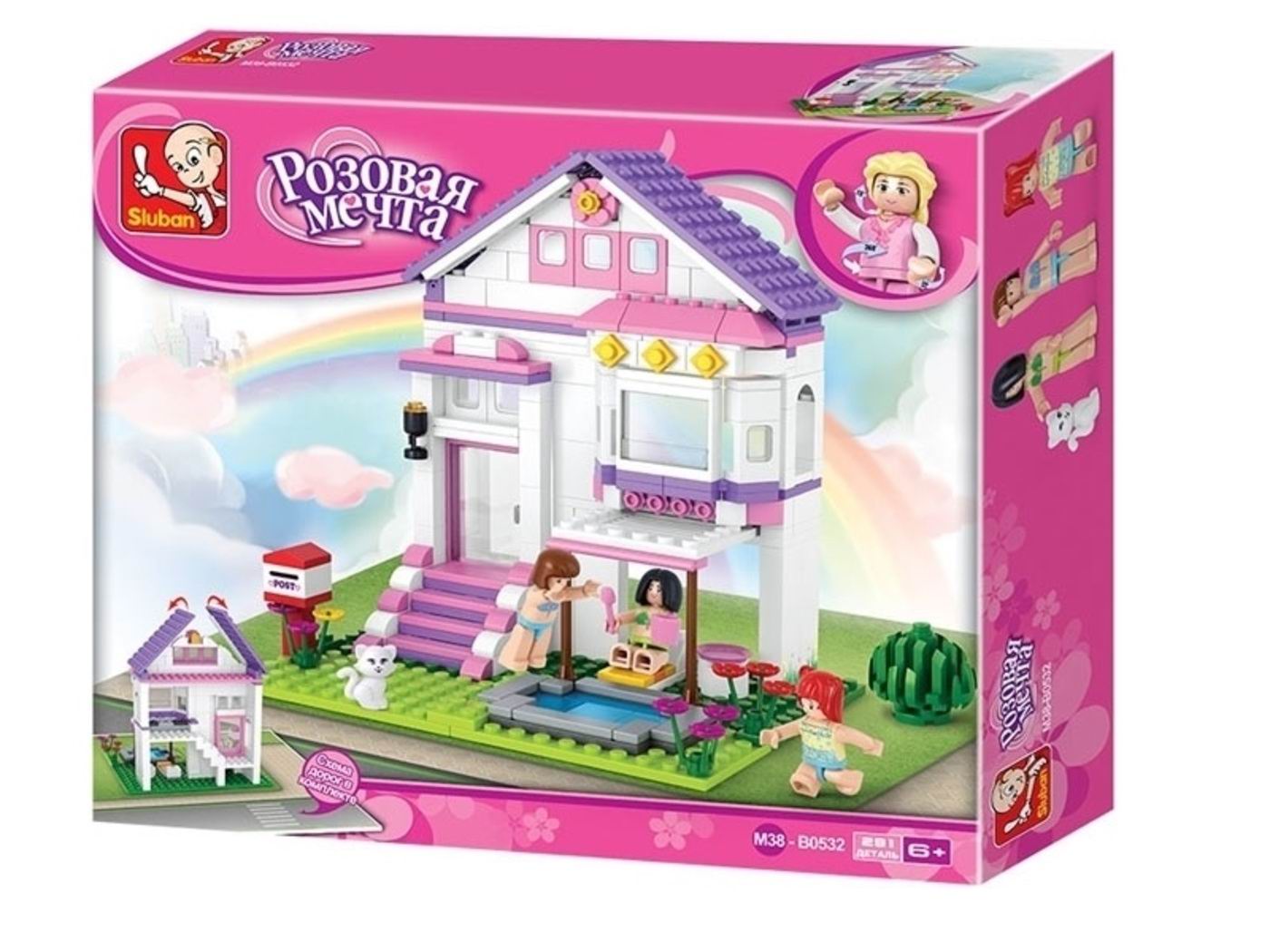 Конструктор SLUBAN Розовая мечта Вилла - фото 3