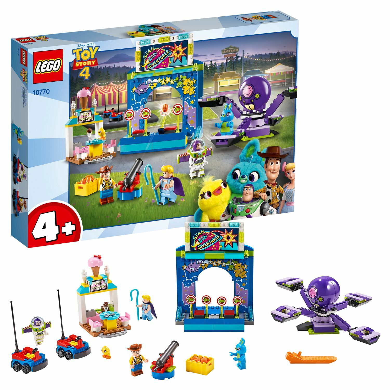 Конструктор LEGO 4+ Парк аттракционов Базза и Вуди 230 дет. - фото 1
