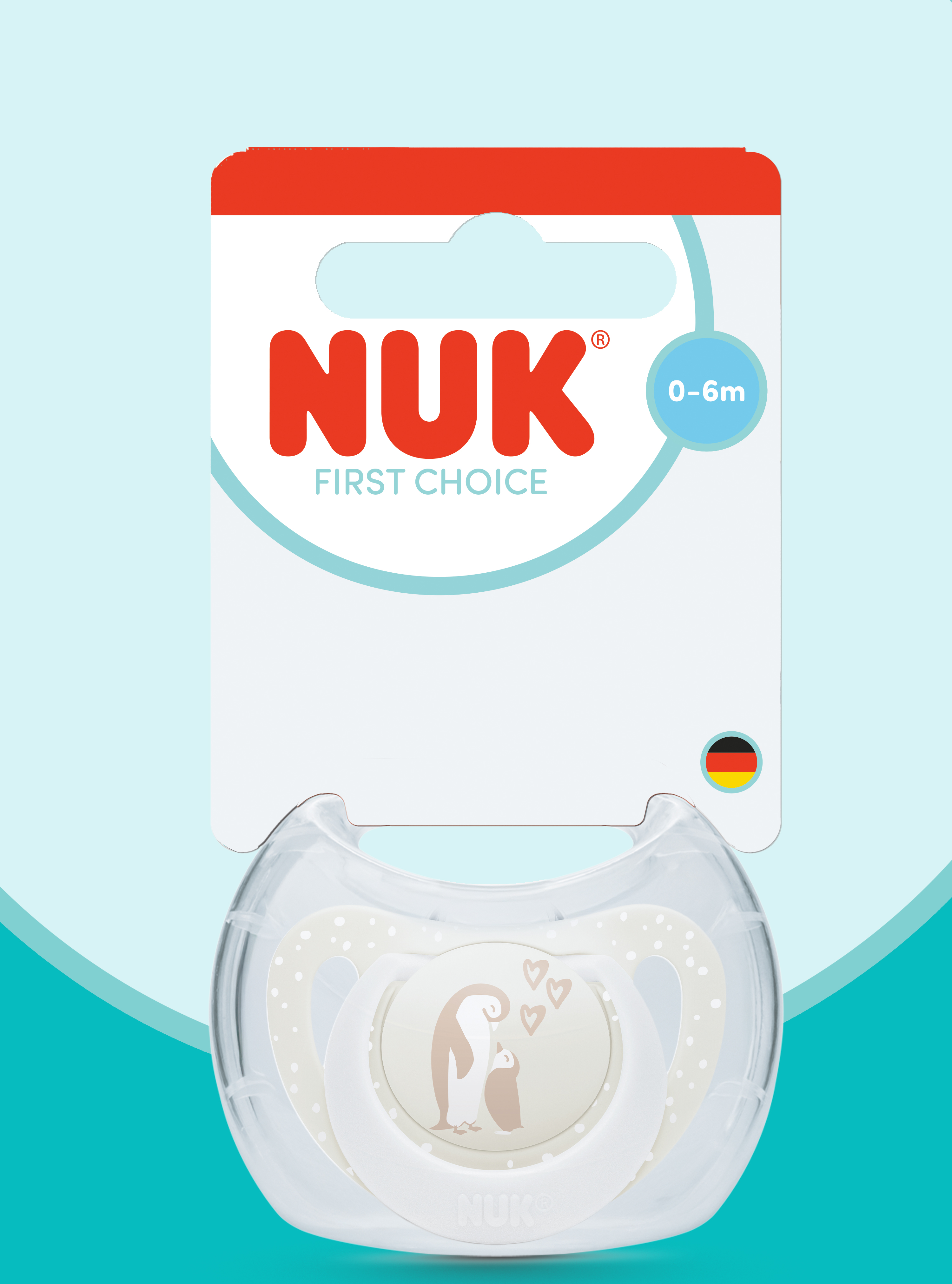 Пустышка Nuk силикон ортодонтическая от 0 мес. 1 шт. - фото 1