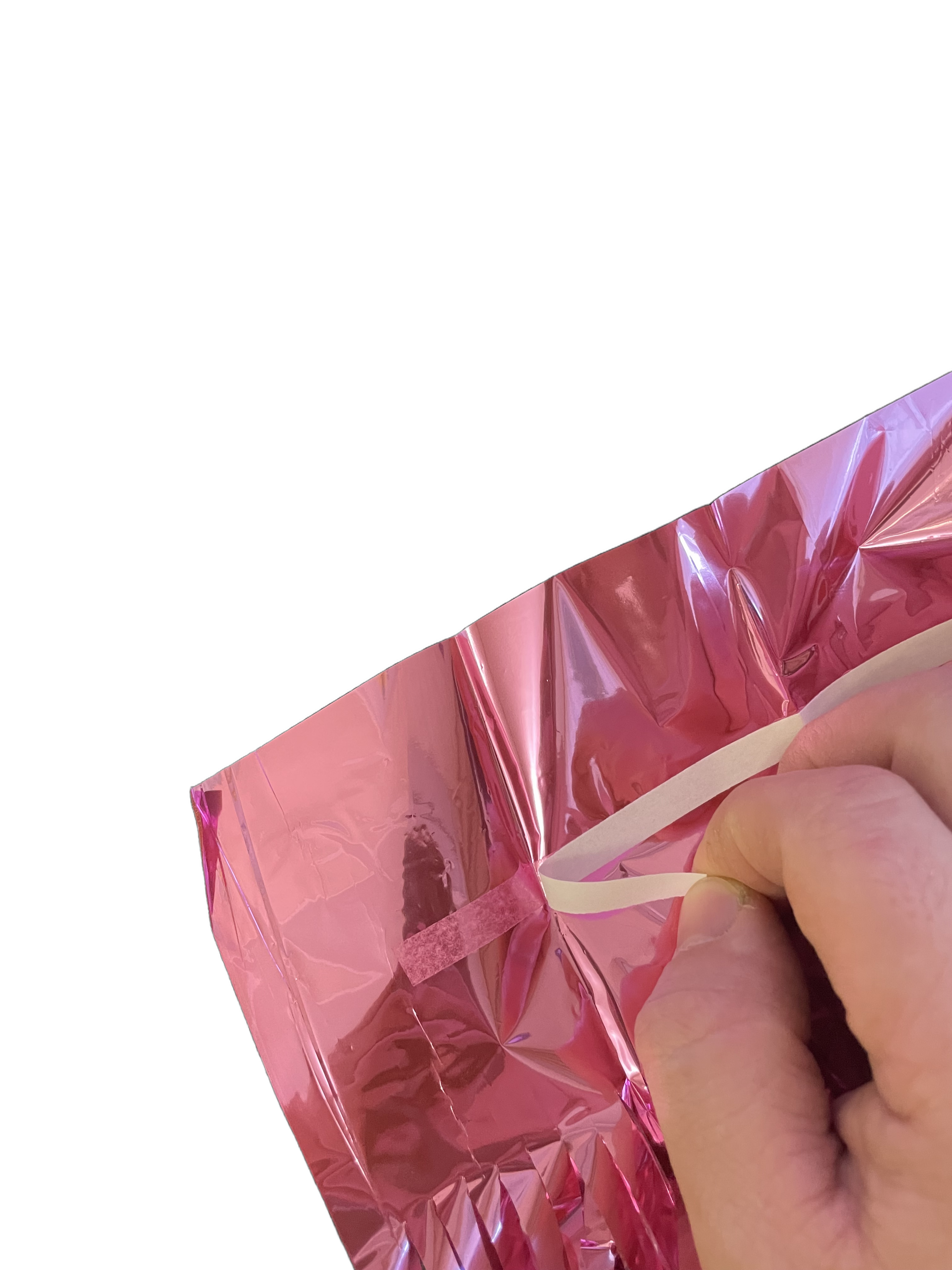 Дождик для фотозоны ZHIYU MENG розовый 2х1м 4 штуки - фото 5