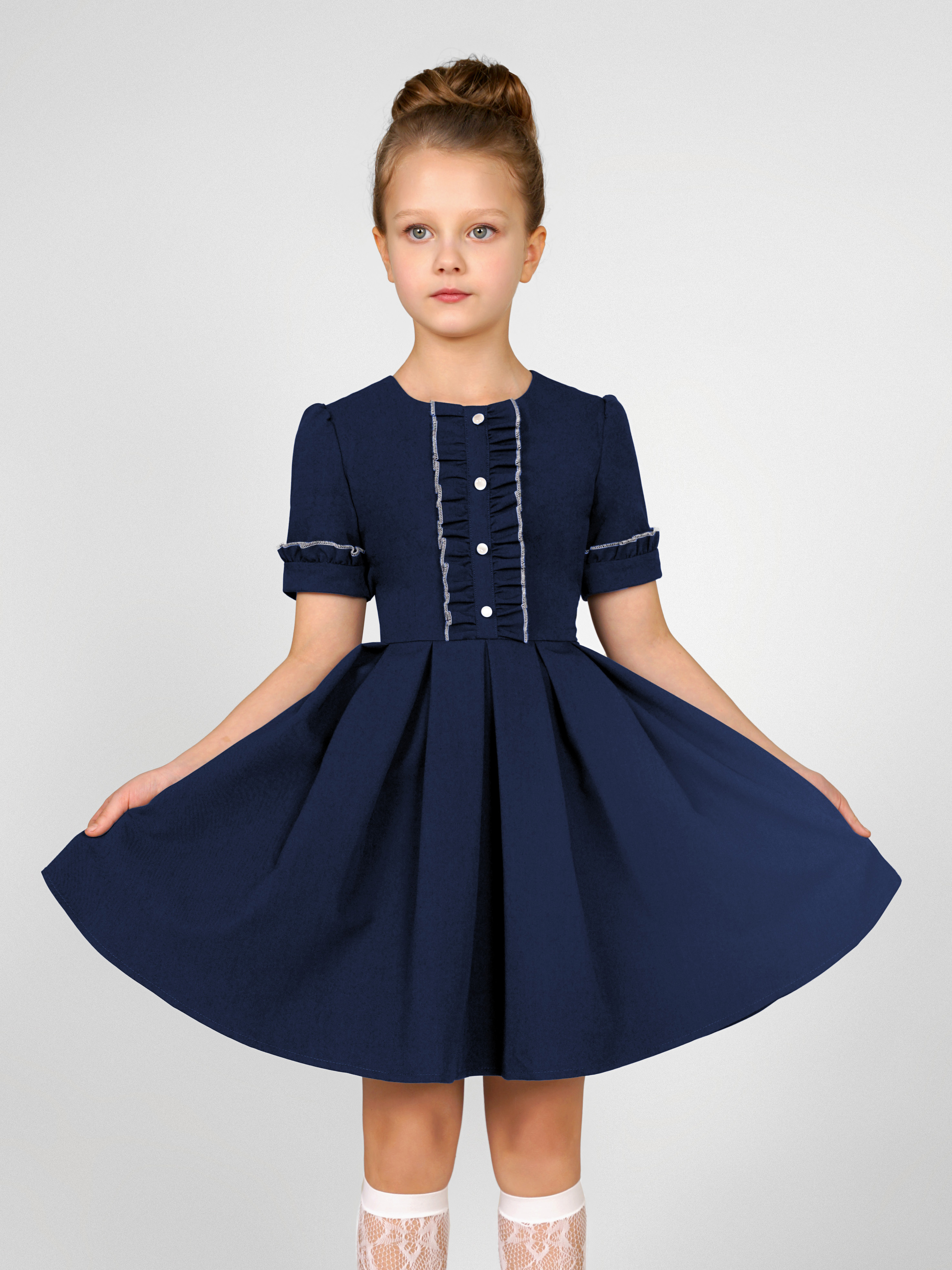 Платье ALISIA FIORI 116201BS/темно-синий - фото 4