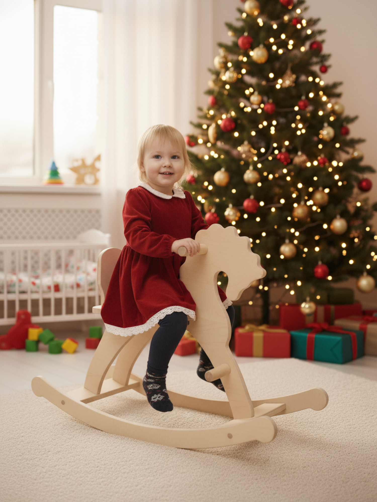 Качалка PAPPADO Лошадка бежевый - фото 8