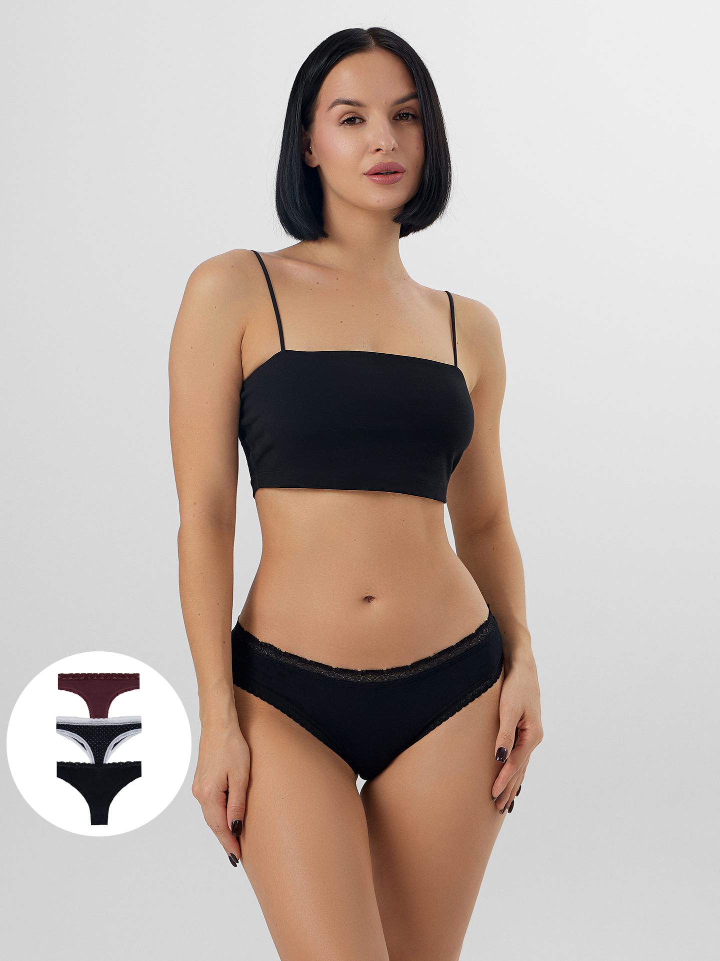 Трусы 3 шт Mark Formelle (Марк Формэль) 412681-3/горошек на черном - фото 1