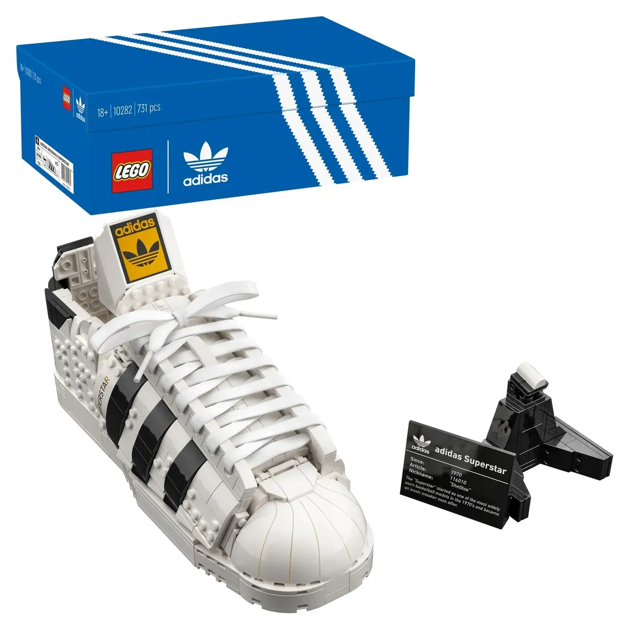 Изображение товара Конструктор LEGO Creator Expert adidas Originals Superstar — реалистичные кроссовки Изображение товара Конструктор LEGO Creator Expert adidas Originals Superstar — реалистичные кроссовки