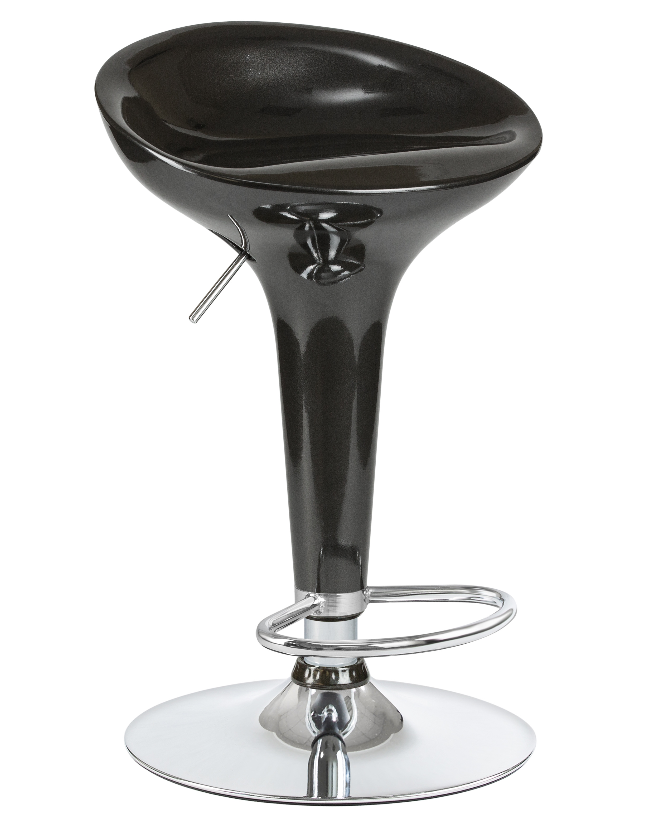 Изображение товара Барный стул DOBRIN BOMBA с регулировкой высоты и вращением черный хром