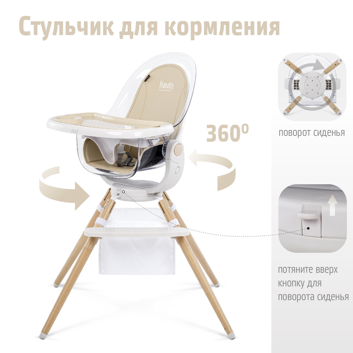 Стульчик для кормления Nuovita Gourmet трансформер - фото 3