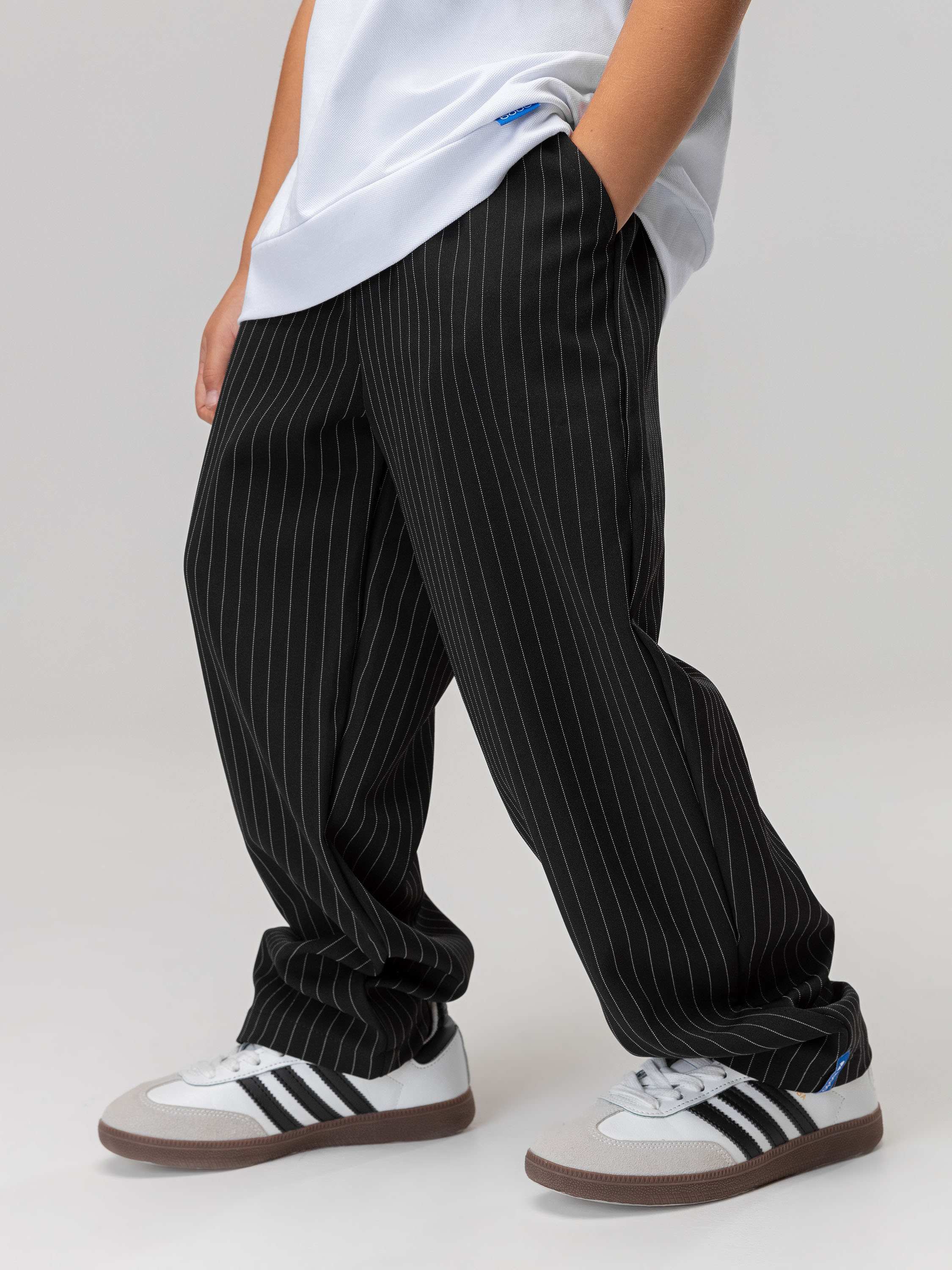 Брюки Bodo 6-638MU_черный (белый) - фото 8