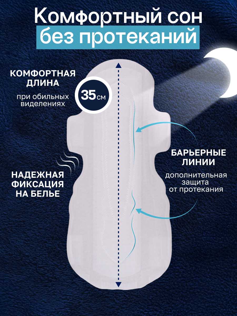 Прокладки ELEMENT Ночные 8 шт - фото 5