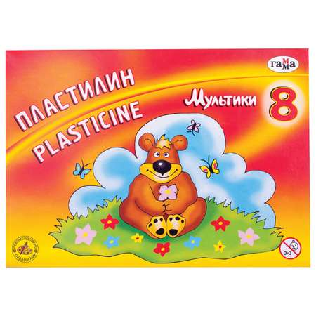 Пластилин ГАММА 8 цв.