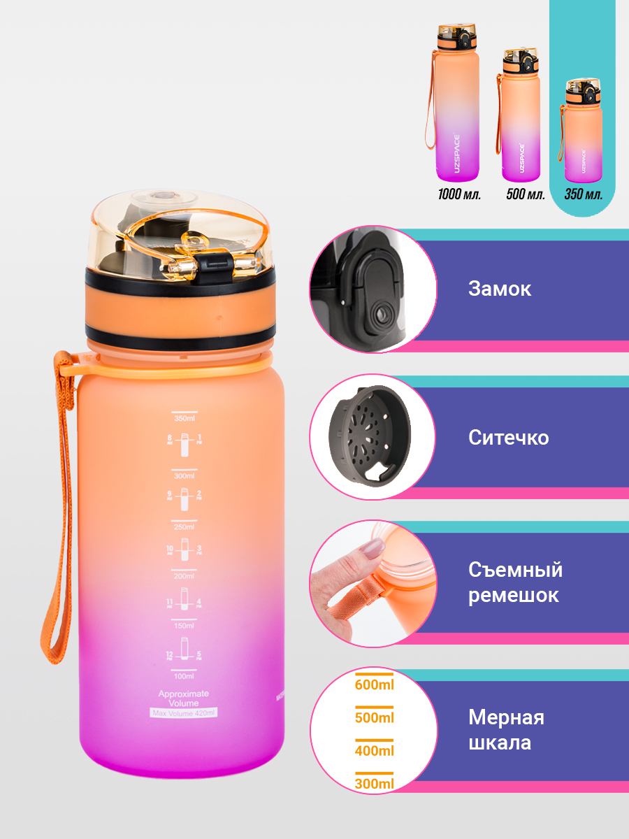 Бутылка UZSPACE 350 мл - фото 4