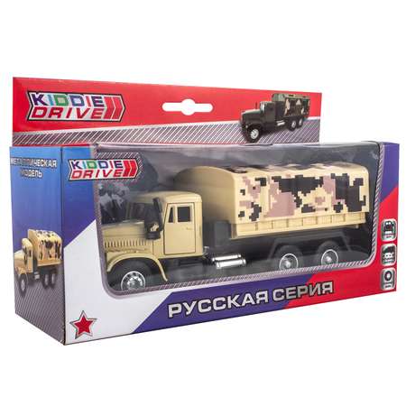 Грузовик KiddieDrive Инерционный военный бежевый