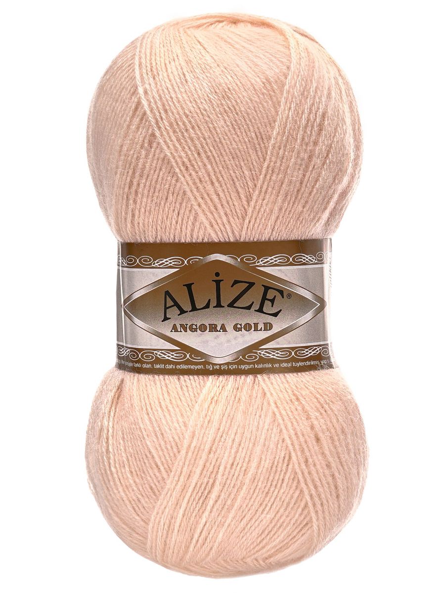 Пряжа Alize мягкая теплая для шарфов кардиганов Angora Gold 100 гр 550 м 5 мотков 404 пудра - фото 4