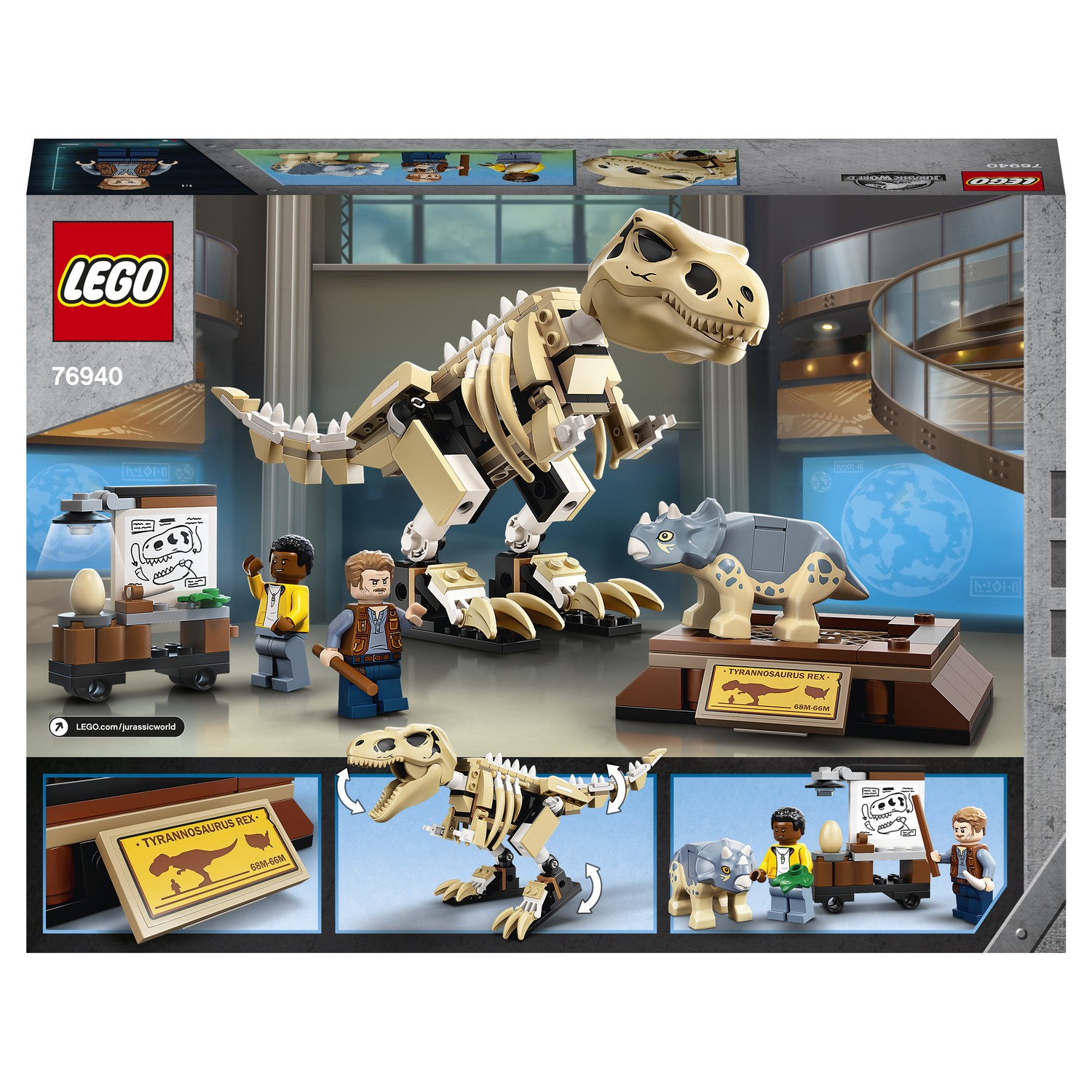 Конструктор LEGO Jurassic World Скелет Тираннозавр блочный - фото 3