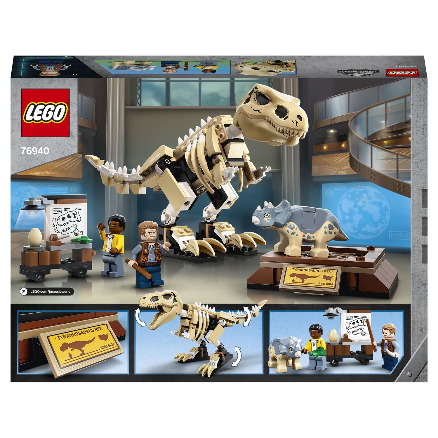 Конструктор LEGO Jurassic World Скелет Тираннозавр блочный - фото 3