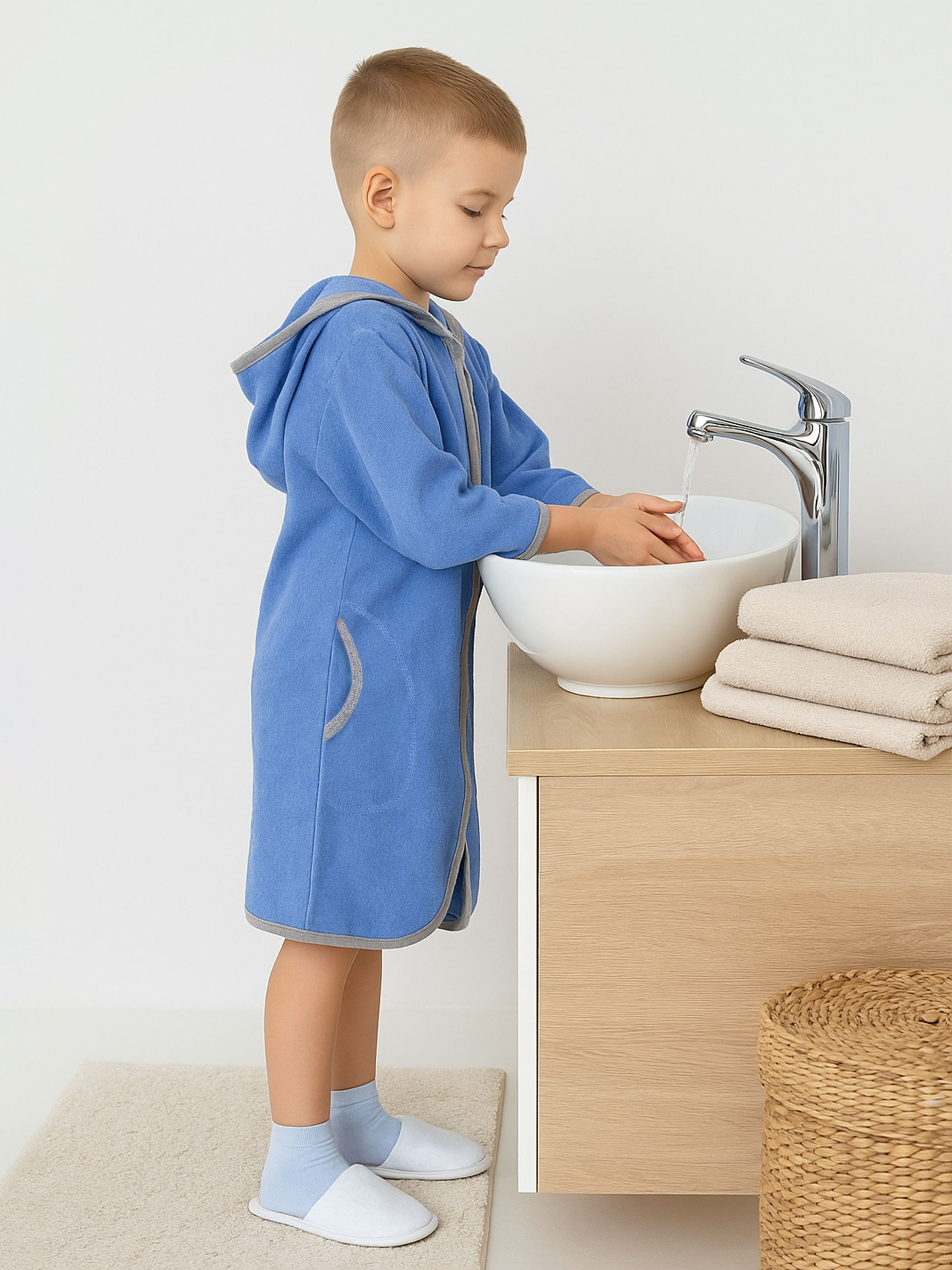 Халат Утенок 906 голубой - фото 3