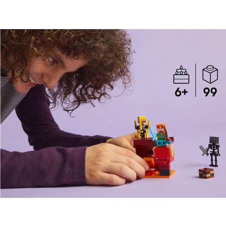 Конструктор LEGO Minecraft Битва за лаву Нижнего мира блочный