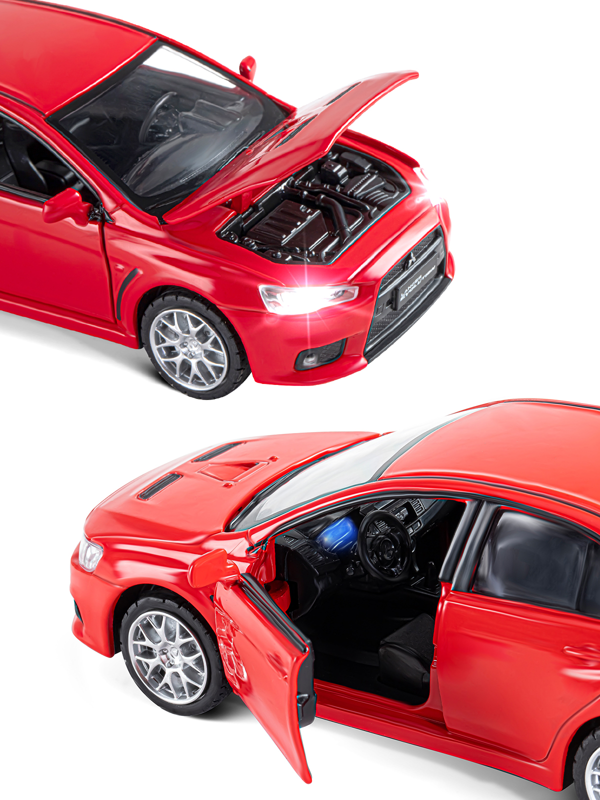 Автомобиль АВТОпанорама Mitsubishi Lancer Evolution 1:32 JB1251331 - фото 8