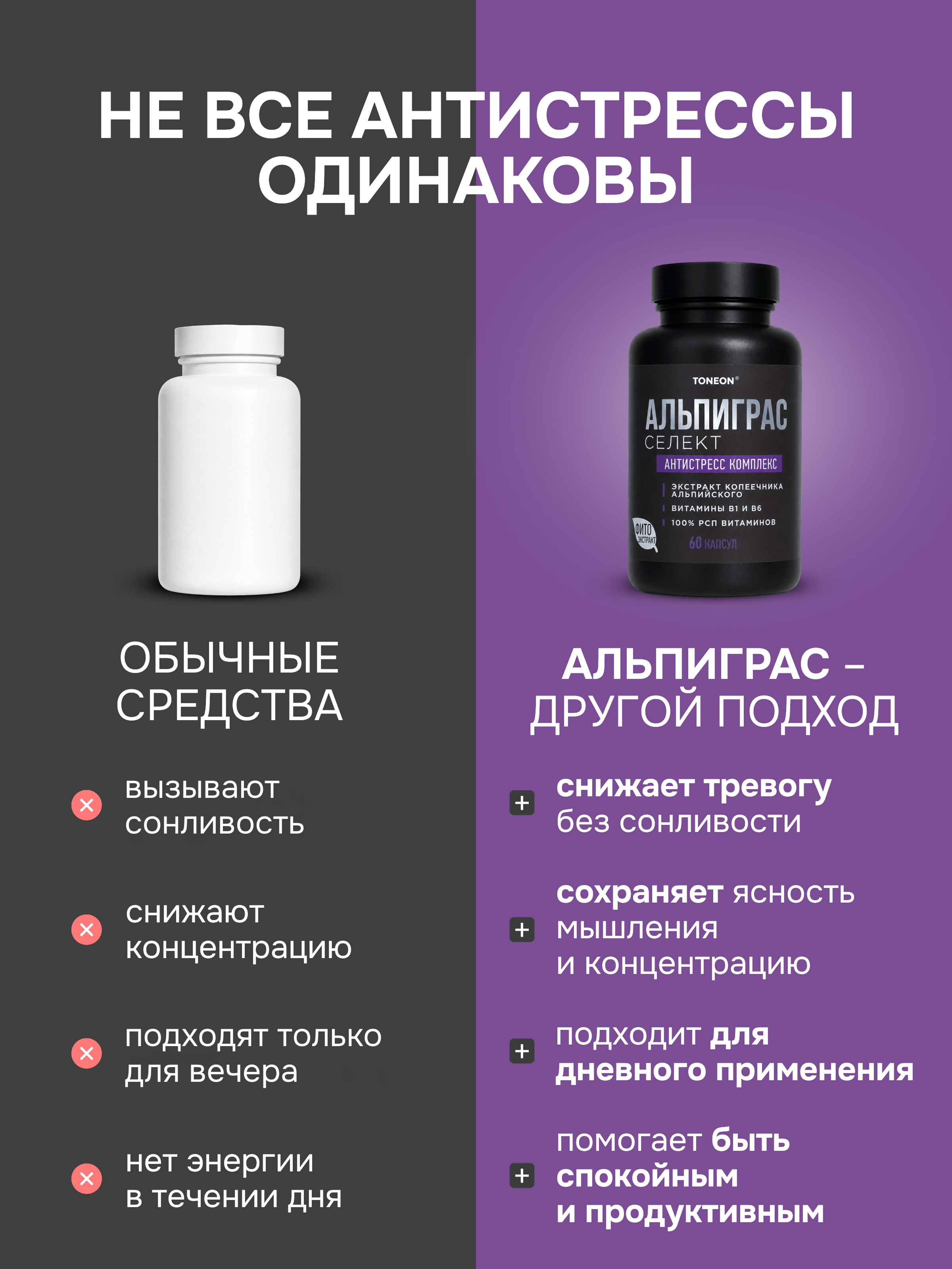 Антистресс TONEON Комплекс из экстрактов копеечника с витамином В1 В6 - фото 2