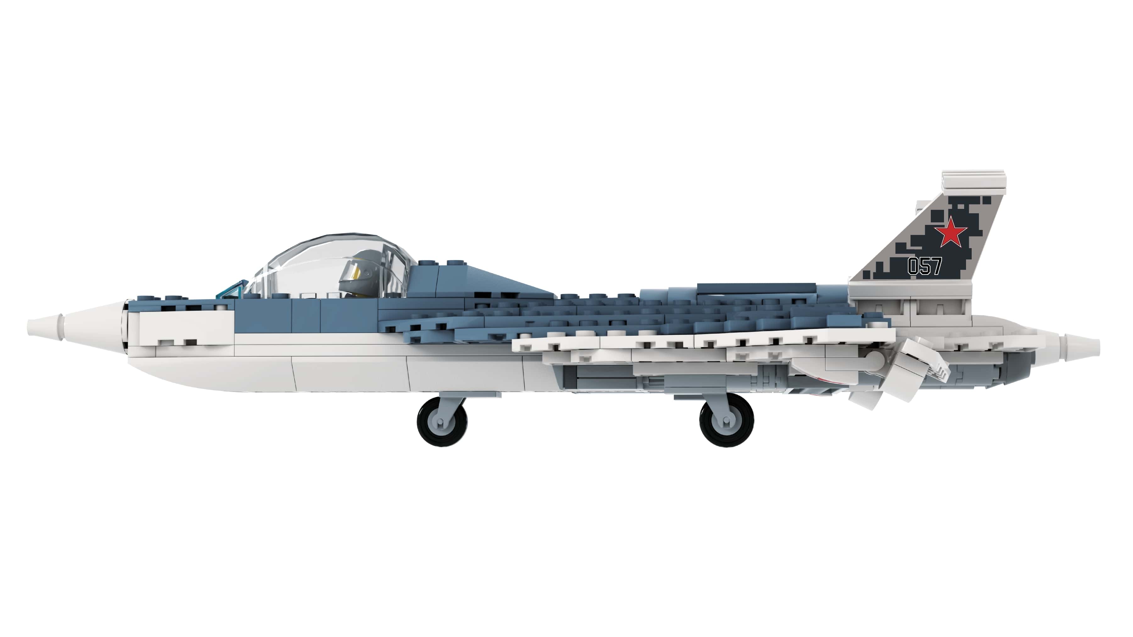 Конструктор brick labs City самолет СУ-57 с ангаром 657 дет. - фото 4