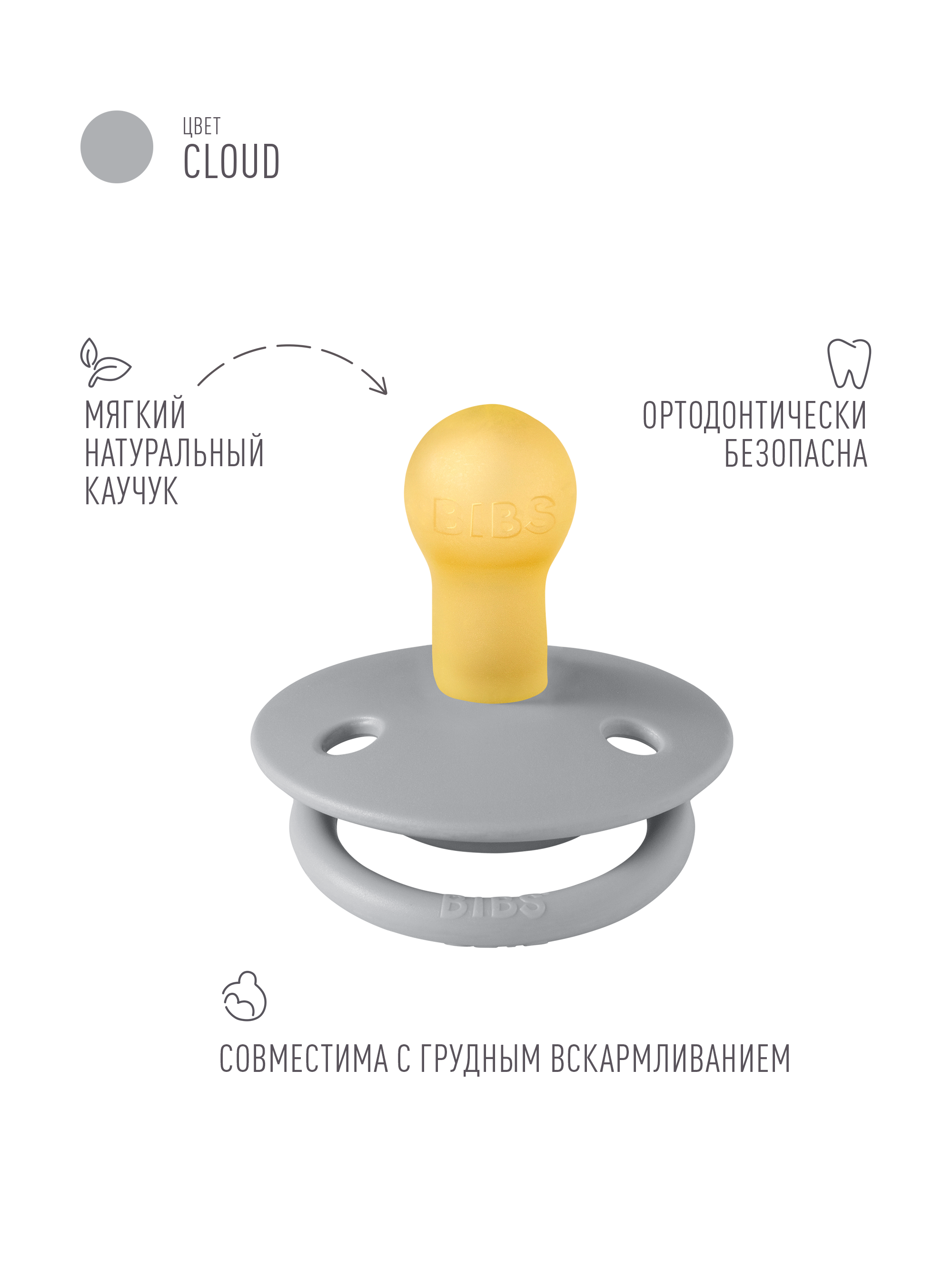 Пустышка BIBS латекс классическая от 0 мес. - фото 2