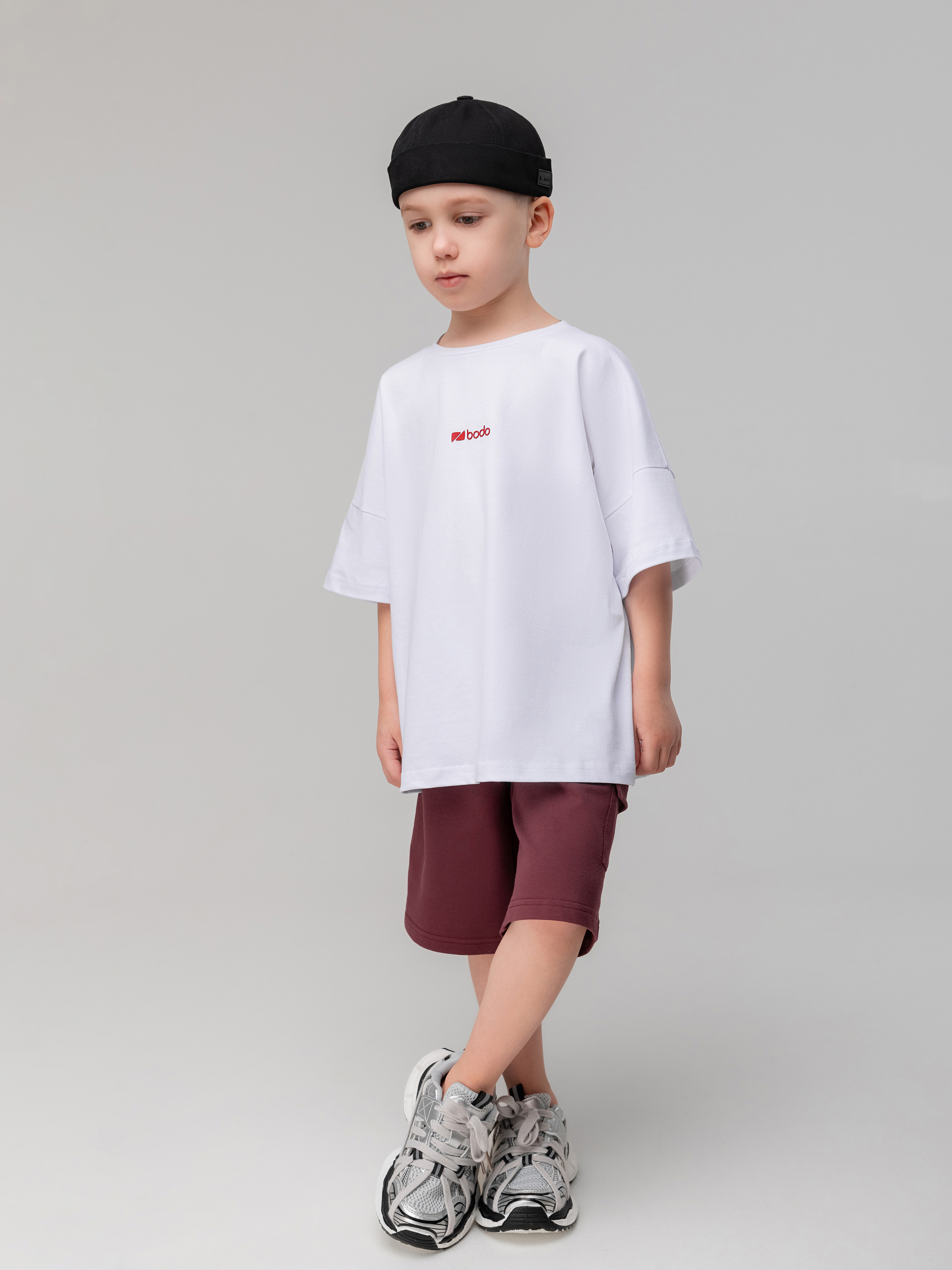 Шорты Bodo 8-89МU_бордовый (белый) - фото 2