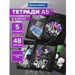 Общая тетрадь Brauberg клетка 48 лист. 5 шт.