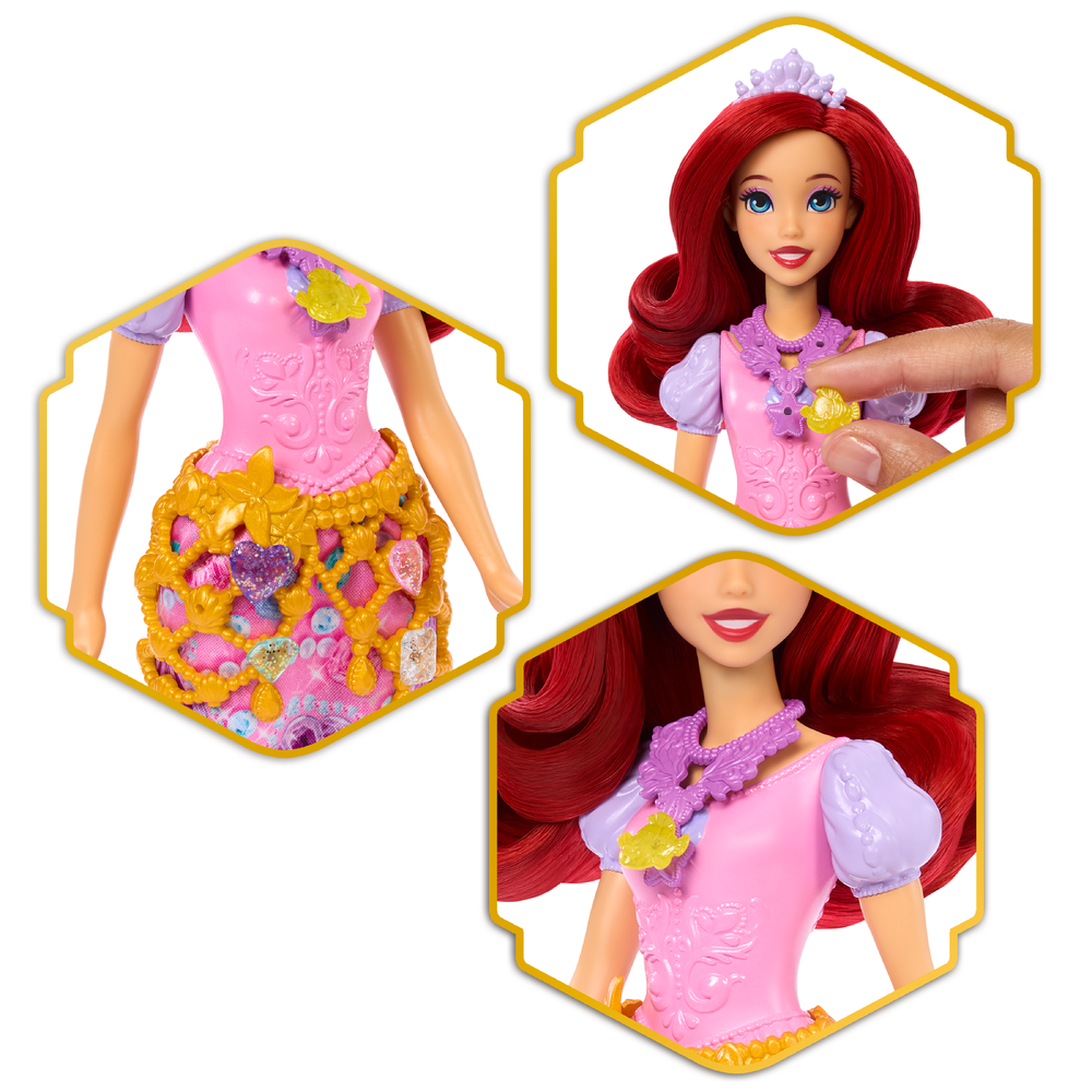 Кукла модельная Disney Princess Jewel Reveal Ariel высота 29 см JHL49 - фото 7