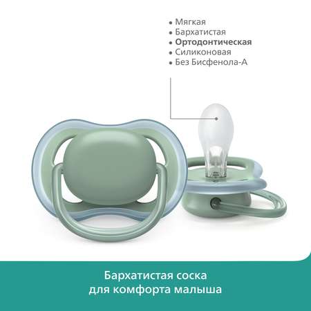 Пустышка Philips Avent ортодонтическая от 6 мес. 2 шт.