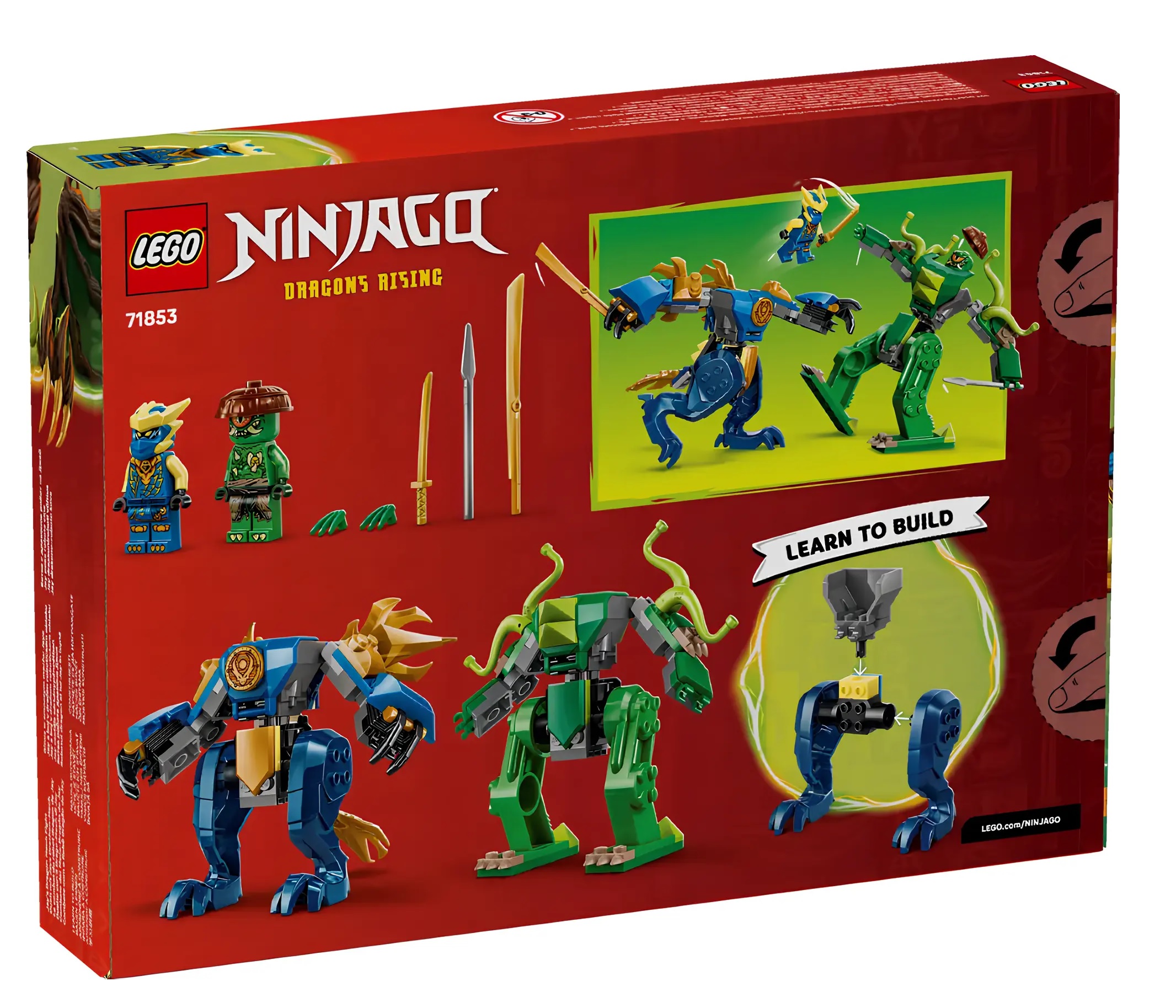 Конструктор LEGO NINJAGO Битва робота дракона Джея 107 дет. - фото 6