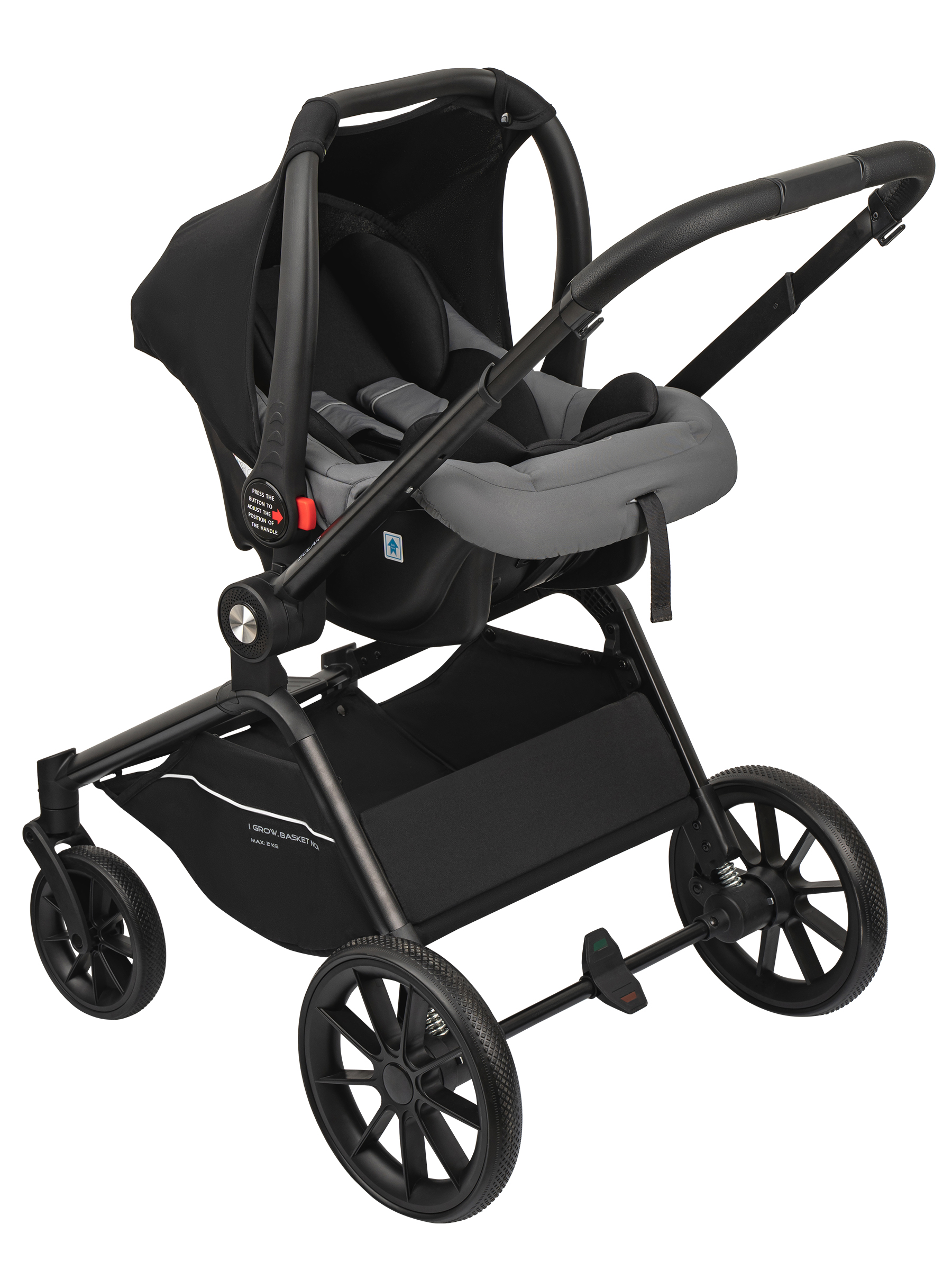 Коляска 3в1 Indigo Solar серый - фото 7