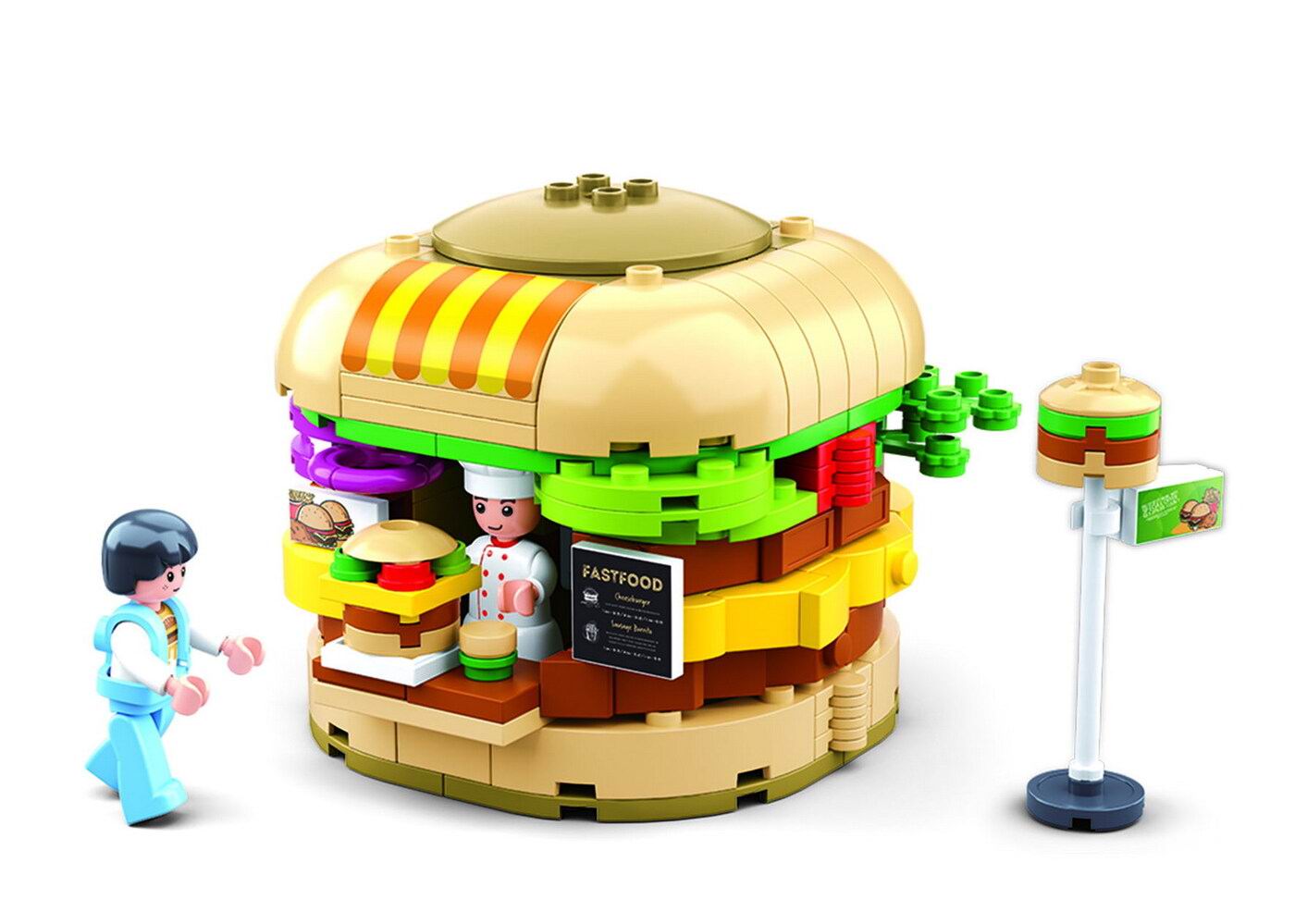 Конструктор SLUBAN Мини-кафе Гамбургер - фото 2