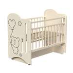 Детская кроватка ВДК, поперечный маятник (слоновая кость)