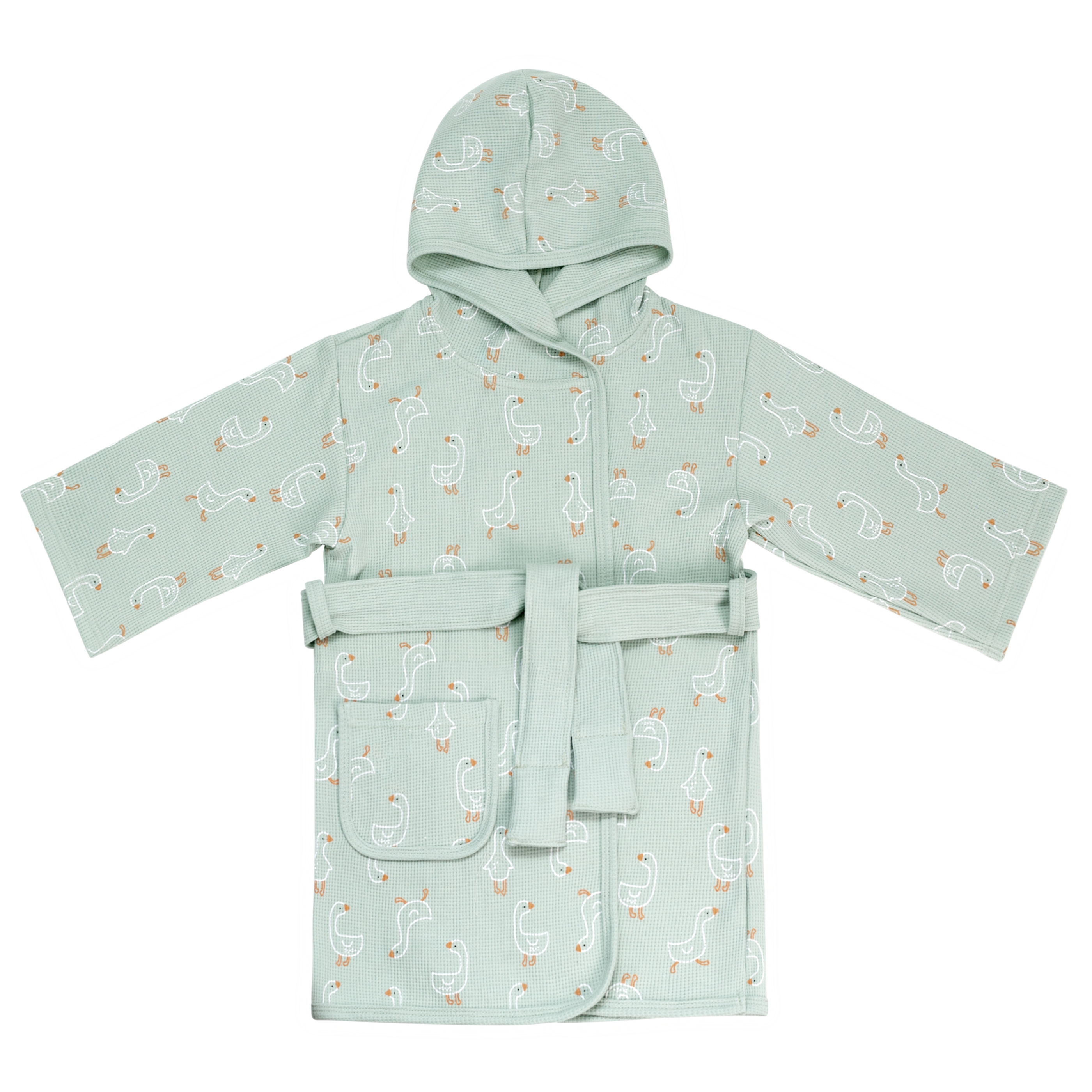 Халат Фабрика Бамбук M030505KV/133NA/гуси_олива - фото 2