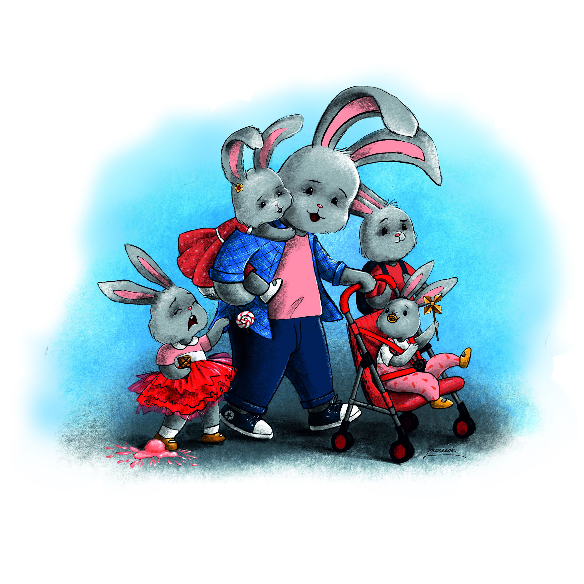 Пазл 1TOY Папочка кролик деревянный - фото 1