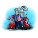 Пазл 1TOY Папочка кролик деревянный